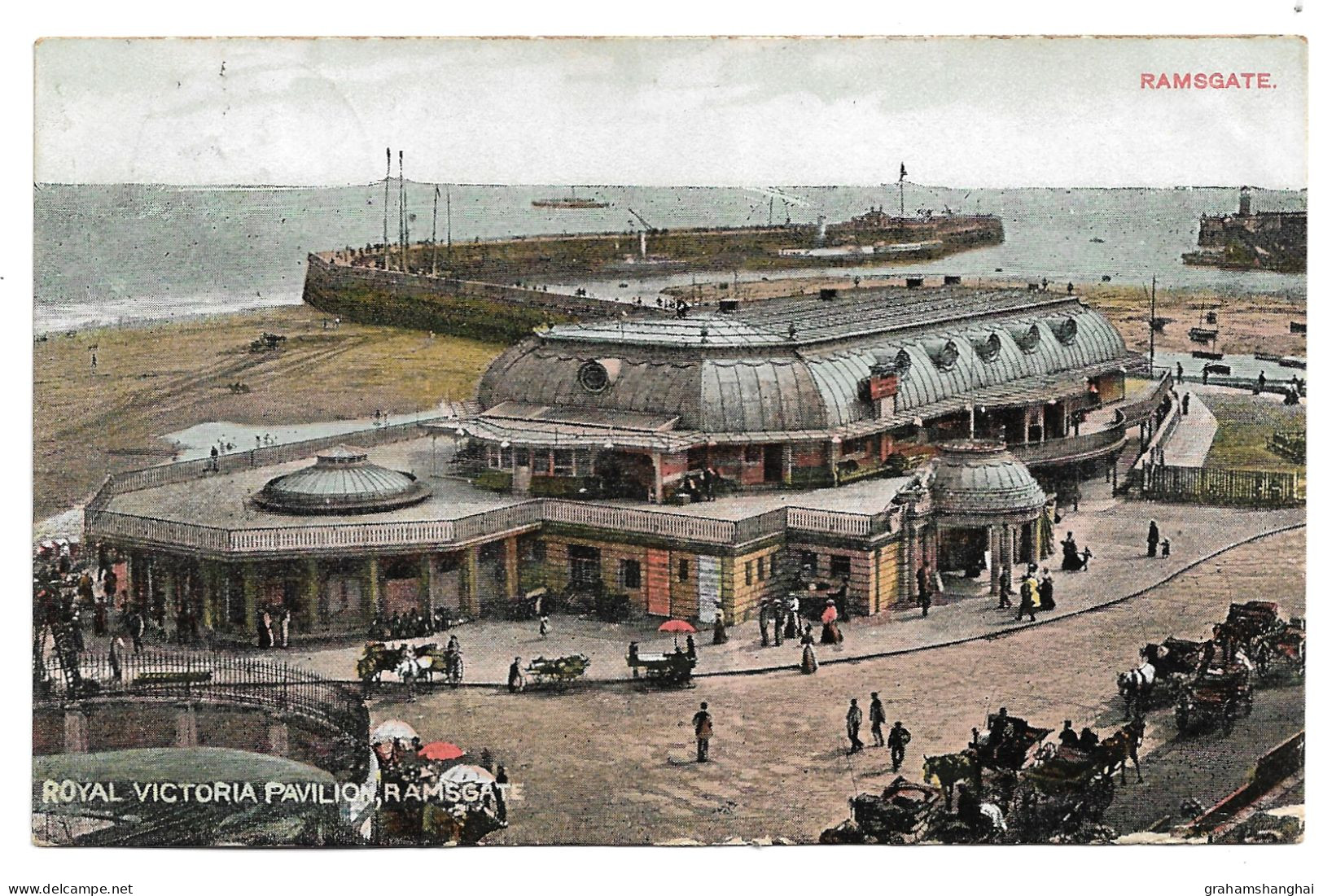 Postcard UK England Kent Ramsgate Royal Victoria Pavilion Post 1908 Message Has Successful Ascot Horse Racing Tip ! - Ramsgate