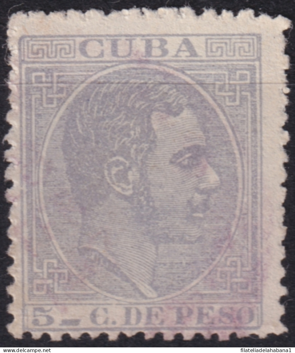 1884-348 CUBA SPAIN 1884 5c ALFONSO XII POSTAL FORGERY.  - Vorphilatelie