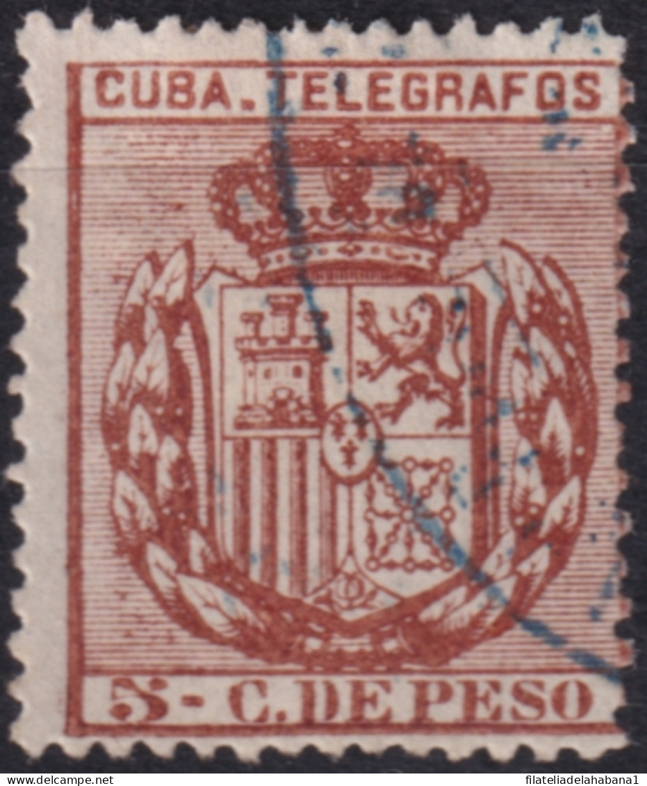 1894-142 CUBA SPAIN 1894 5c ALFONSO XIII TELEGRAPH TELEGRAFOS RARE CANCEL.  - Prephilately