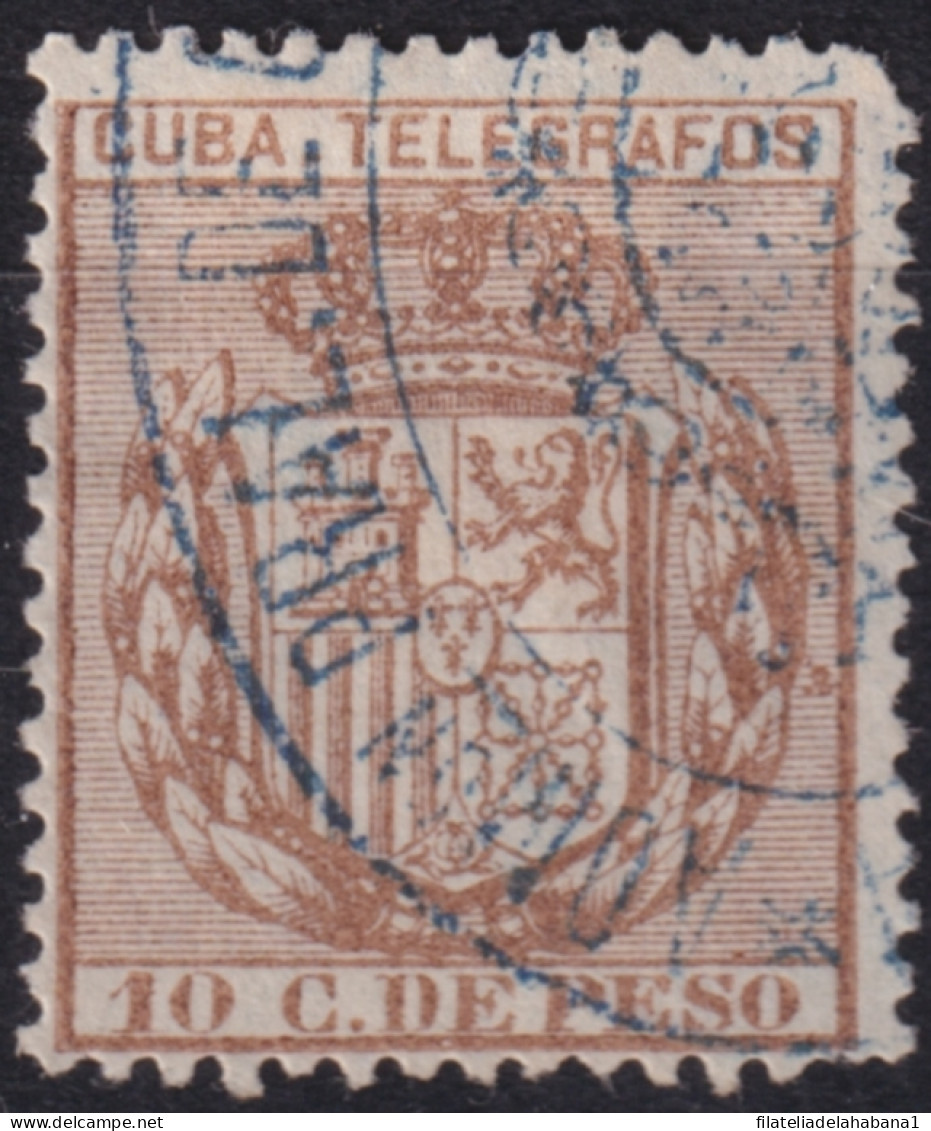 1894-143 CUBA SPAIN 1894 10c ALFONSO XIII TELEGRAPH TELEGRAFOS RARE CANCEL - Voorfilatelie