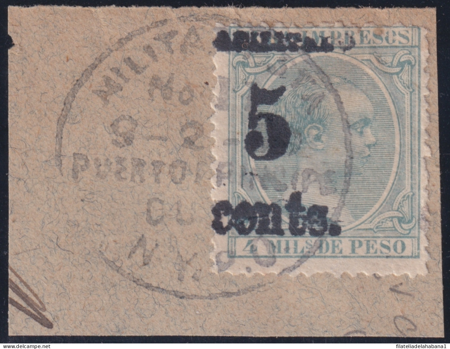 1899-720 CUBA US OCCUPATION 1899 PUERTO PRINCIPE 5ª ISSUE 5c S. 4mls FORGUERY.  - Gebruikt