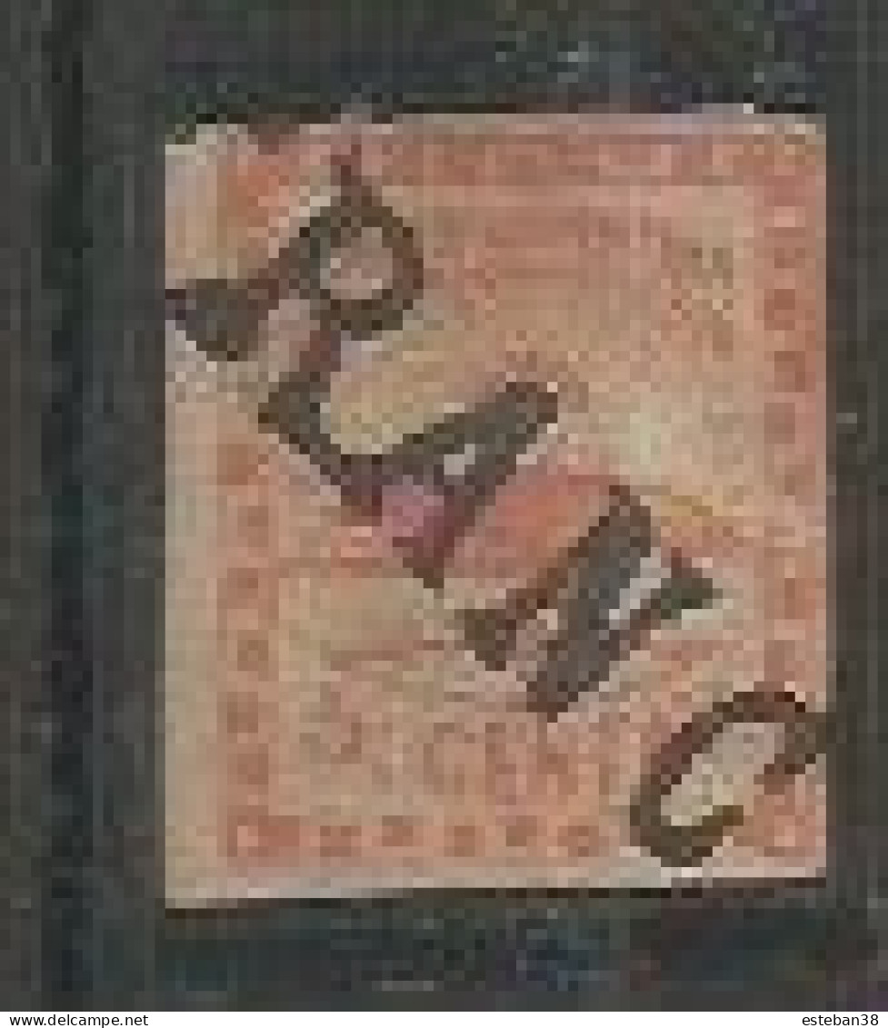 Confederacion 5c Rojo Claro Con Doble Punto Despues Del 5 - Used Stamps