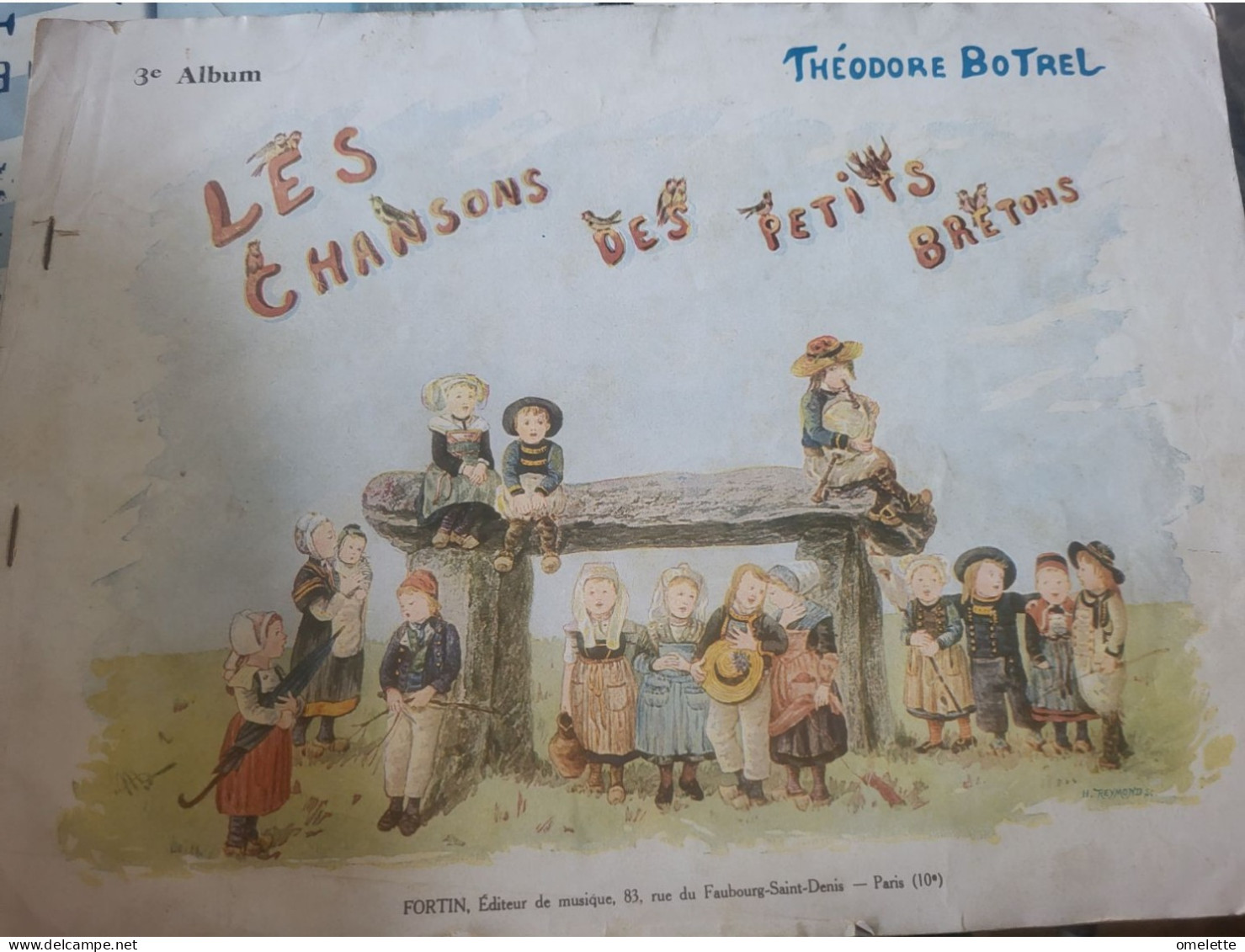 BOTREL / CHANSONS DES PETITS BRETONS /  3 ème ALBUM - Partitions Musicales Anciennes
