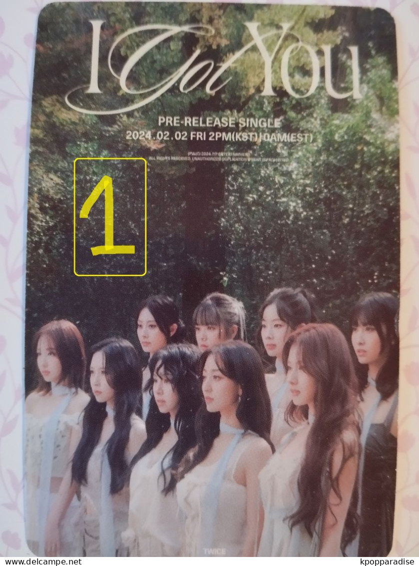 Photocard K POP Au Choix  TWICE I Got You - Objetos Derivados