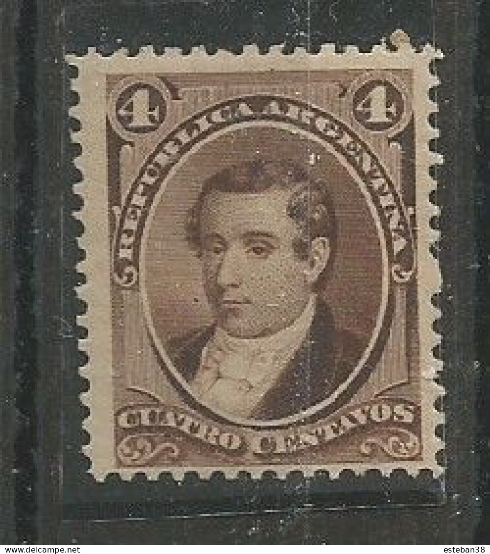 Moreno 4c Pardo Oscuro - Unused Stamps