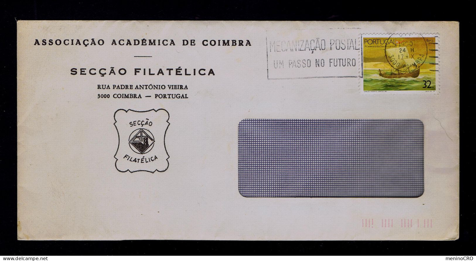 Gc8423 PORTUGAL Slogan Pmk Coimbra 1990 "postal Mechanization To Future" Post Courrier Mail Mailed - Post