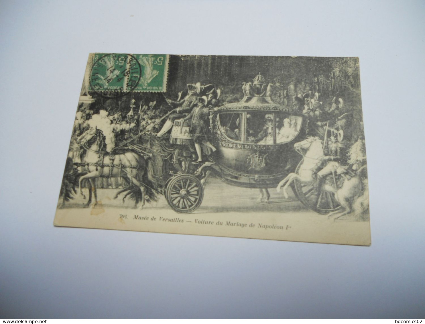 DEP 78 YVELINES CARTE ANCIENNE EN N/BL DE 1914  MUSEE DE VERSAILLES VOITURE DU MARIAGE DE NAPOLEON 1 Er ( CAROSSE ) N°30 - Musées