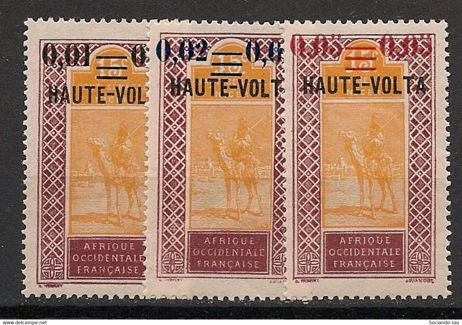 HAUTE-VOLTA - 1922 - N°YT. 18 à 20 - Série Complète - Neuf Luxe ** / MNH / Postfrisch - Ungebraucht