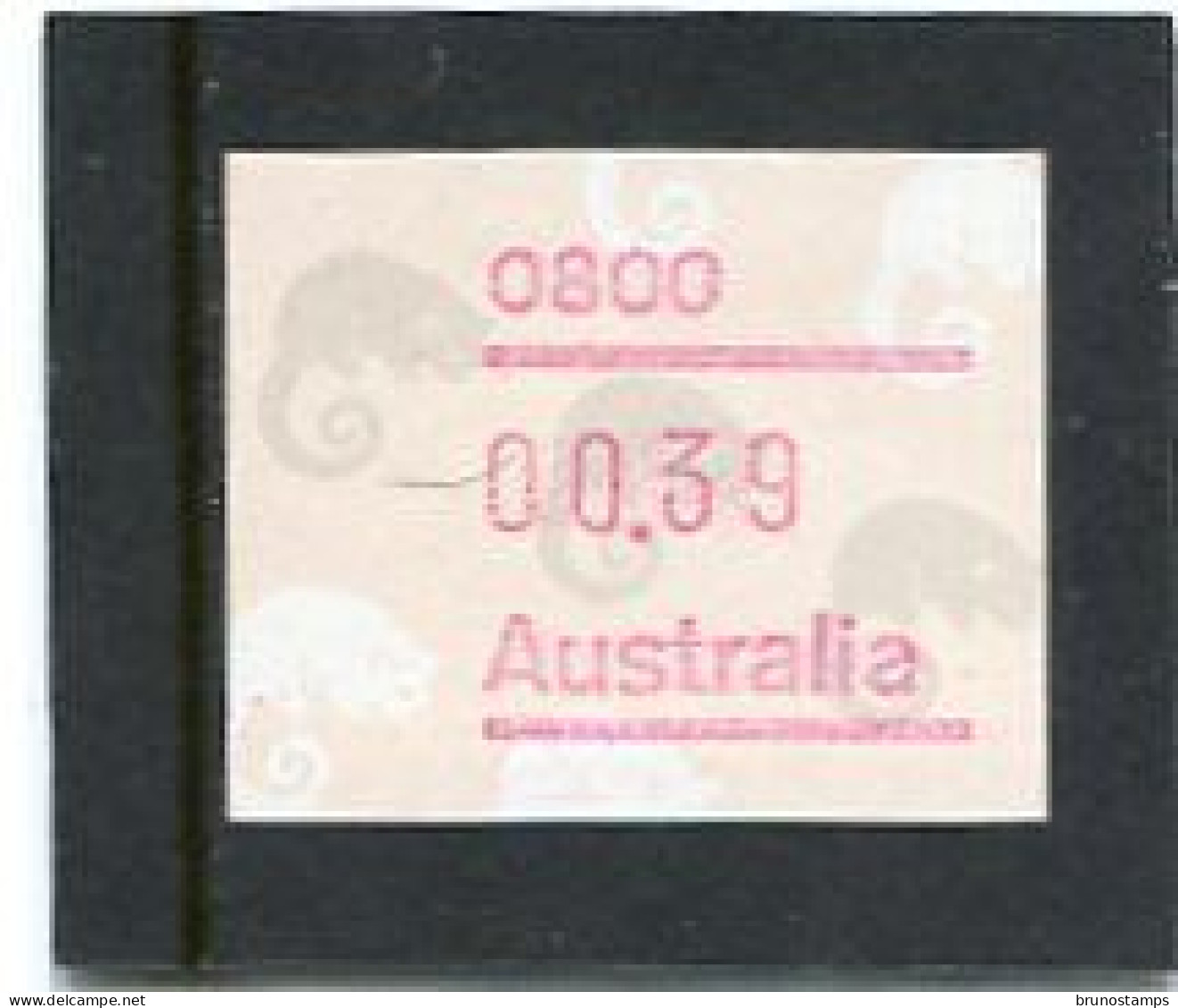 AUSTRALIA - 1988  39c  FRAMA  POSSUM  POSTCODE  0800 (DARWIN)  MINT NH - Automaatzegels [ATM]