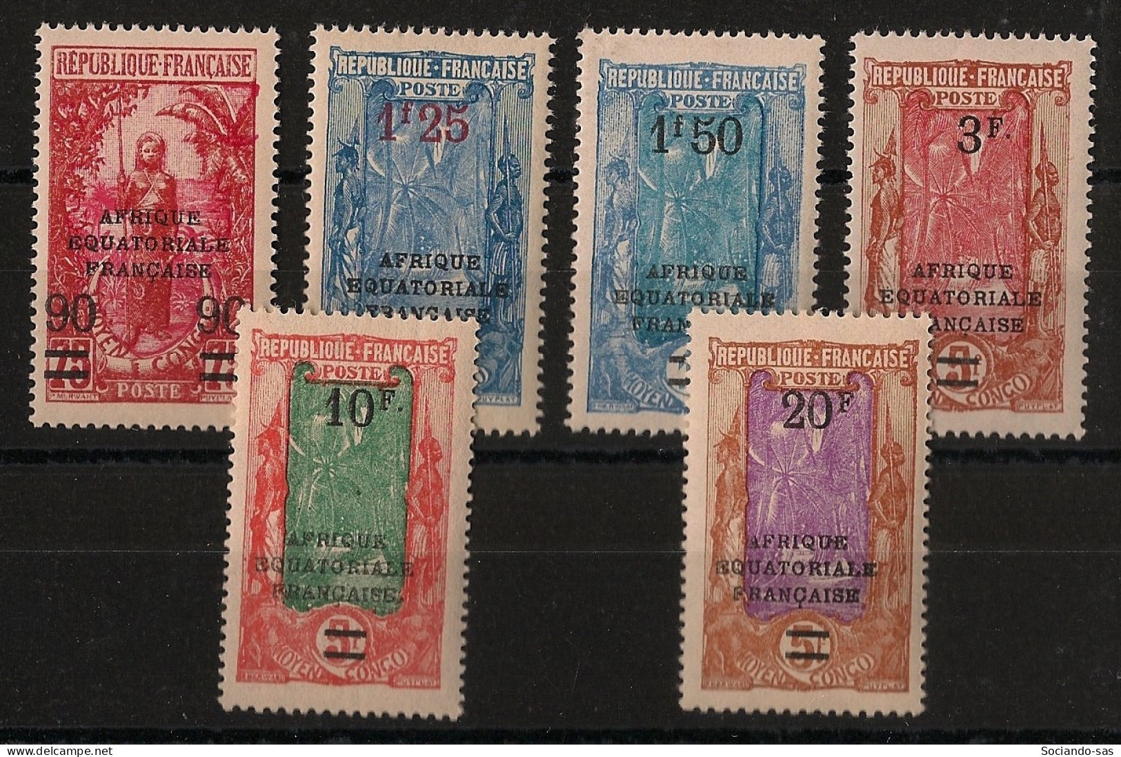 CONGO - 1926-27 - N°YT. 100 à 105 - Série Complète - Neuf Luxe ** / MNH / Postfrisch - Unused Stamps