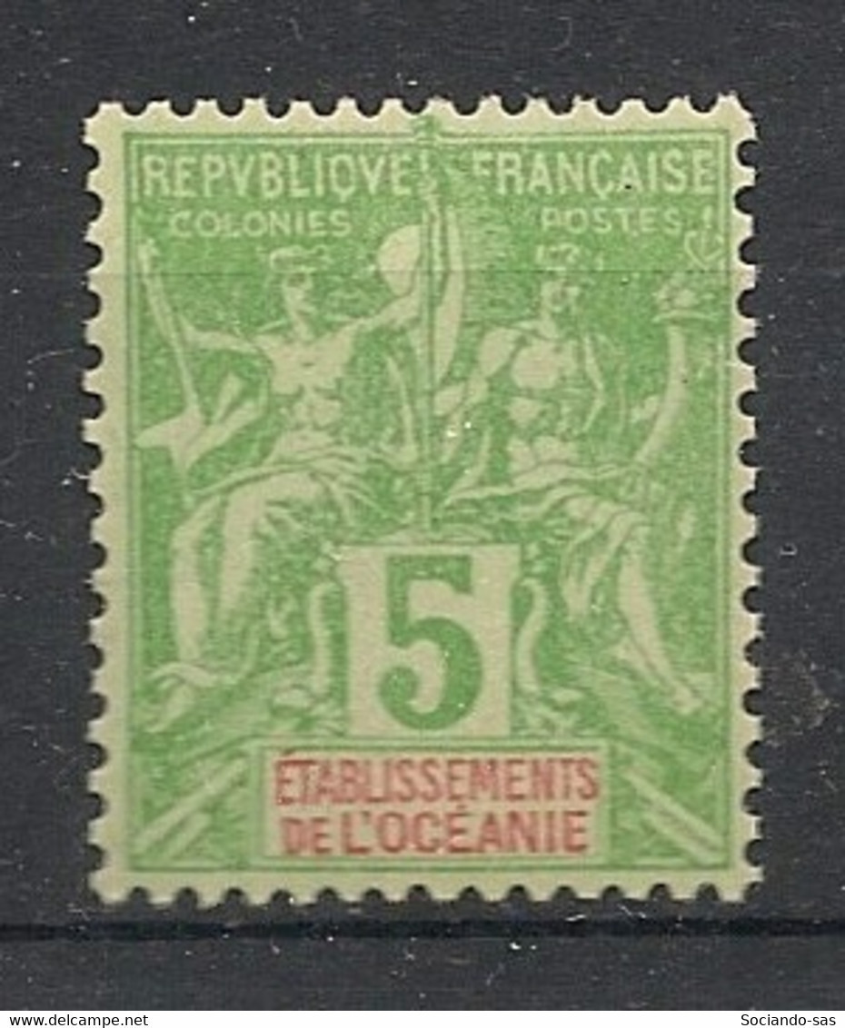 OCEANIE - 1900 - N°YT. 14 - Type Groupe 5c Vert-jaune - Neuf Luxe ** / MNH / Postfrisch - Unused Stamps