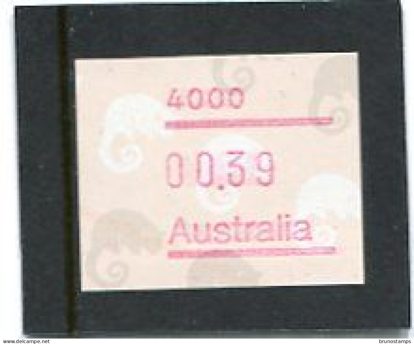 AUSTRALIA - 1988  39c  FRAMA  POSSUM  POSTCODE  4000 (BRISBANE)  MINT NH - Machine Labels [ATM]