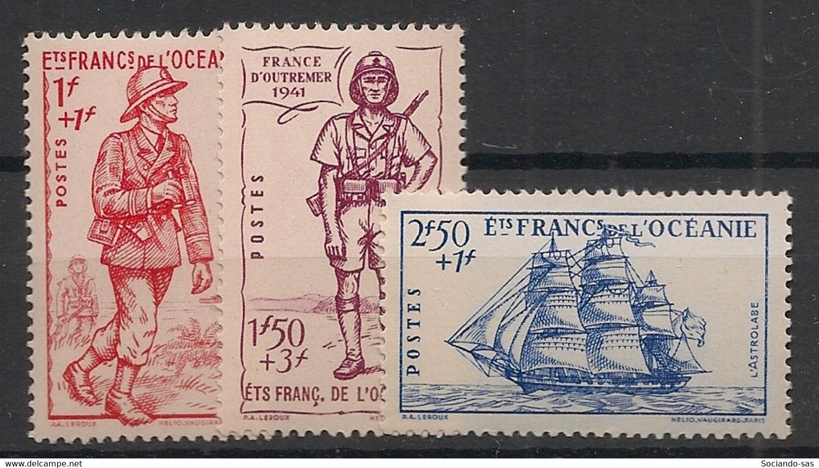 OCEANIE - 1941 - N°YT. 135 à 137 - Défense De L'empire - Neuf Luxe ** / MNH / Postfrisch - Unused Stamps