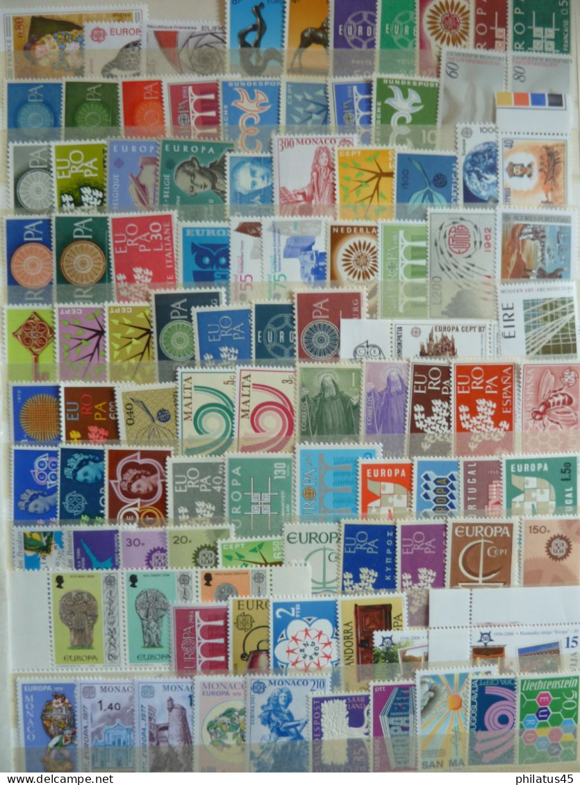 LOT DE 100 TIMBRES NEUFS TOUS DIFFERENTS  THEME "EUROPA" - Verzamelingen