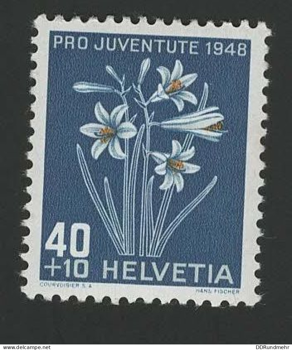 1948 Flowers  Michel CH 517 Stamp Number CH B182 Yvert Et Tellier CH 470 Stanley Gibbons CH J127 Xx MNH - Neufs