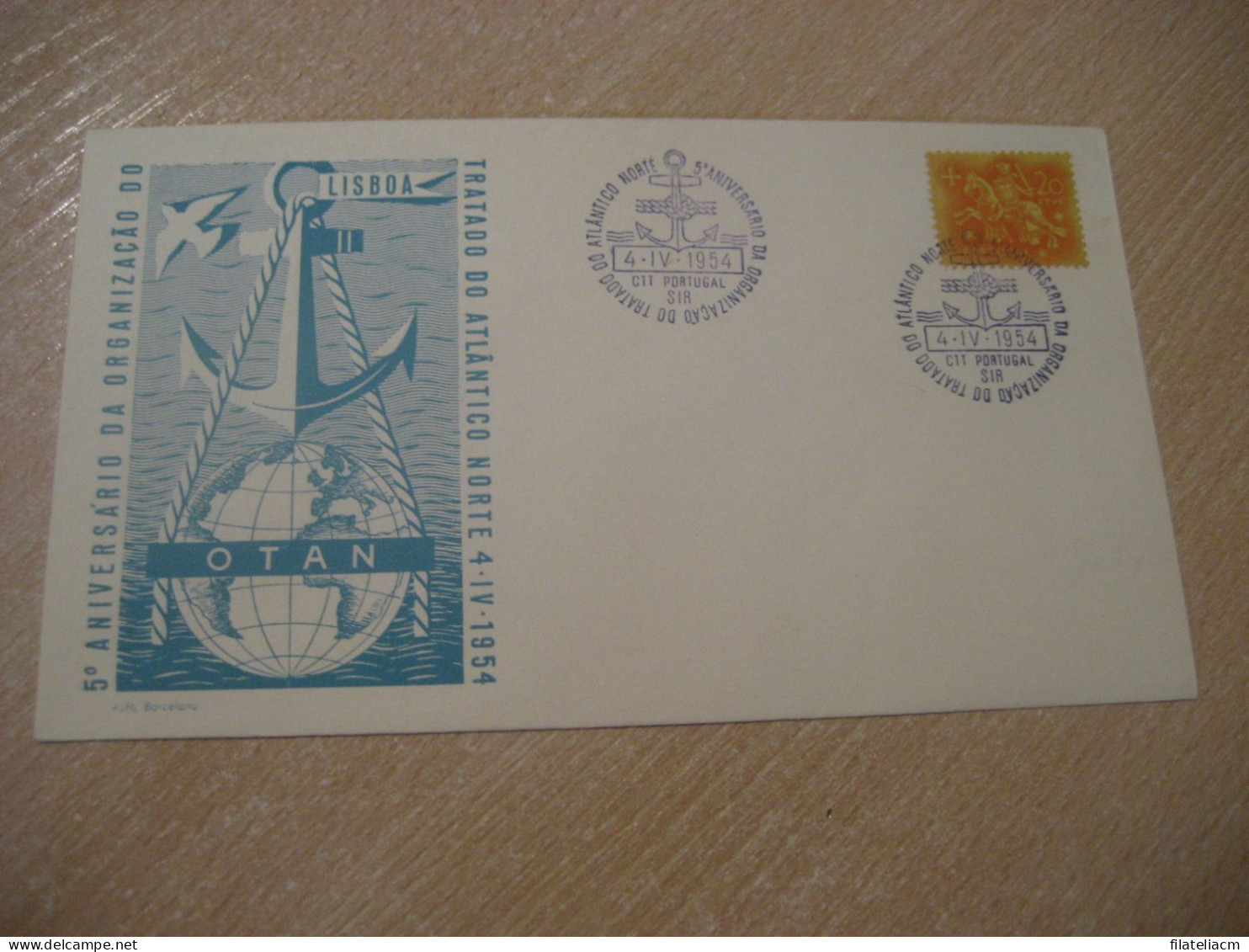 LISBOA 1954 OTAN NATO Cancel Cover PORTUGAL - NAVO