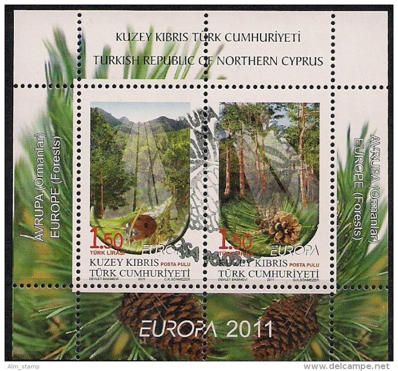 2011 Türk.- Zypern  Turquie Adm. Chypre Mi. Bl. 29 Used Europa  Der Wald - Oblitérés