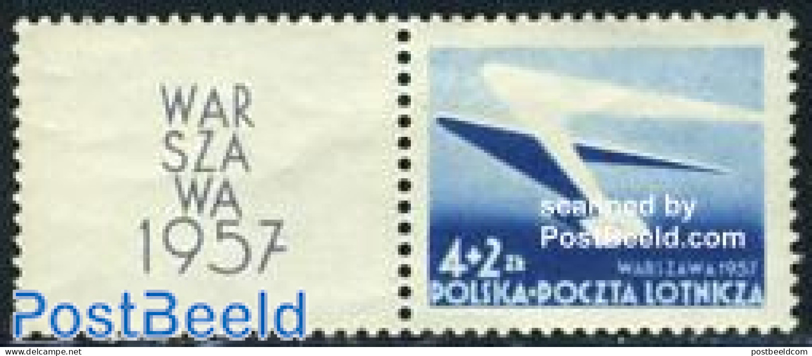 Poland 1957 Stamp Expo 1v+tab, Mint NH - Neufs