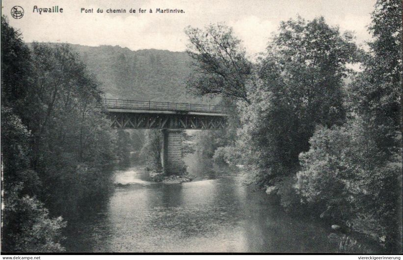 ! Cpa Aywaille, Pont Du Chemin De Fer A Martinrive, Ed. Nels - Aywaille