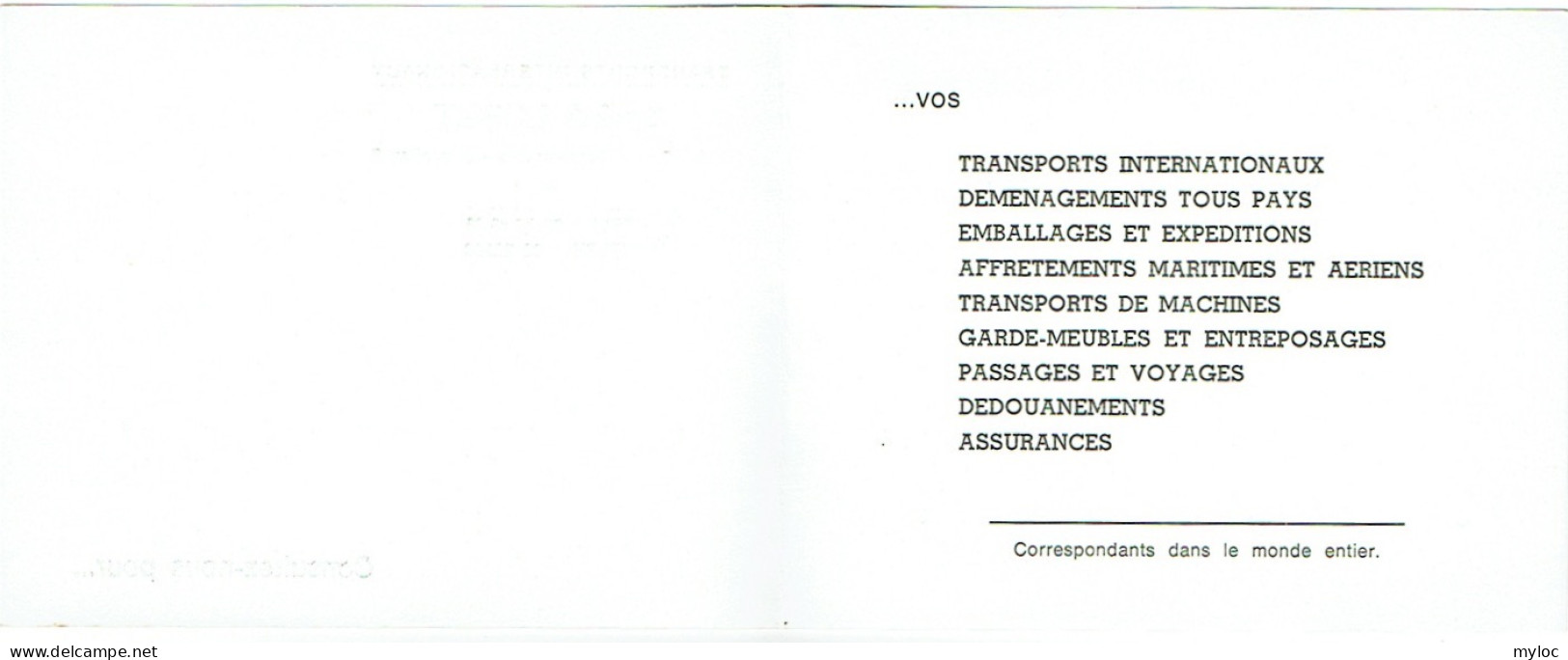 Carte Visite. Transports-Déménagements André Lobet, Bruxelles. - Cartes De Visite