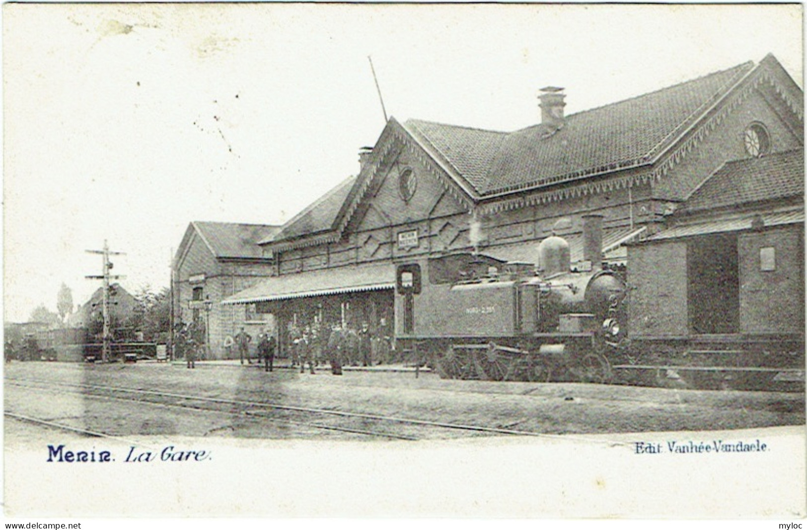 Menen. Menin.  La Gare. Locomotive. Train. - Menen