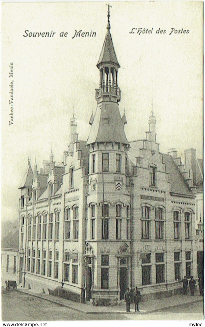 Menen. Souvenir De Menin. Hôtel Des Postes. - Menen