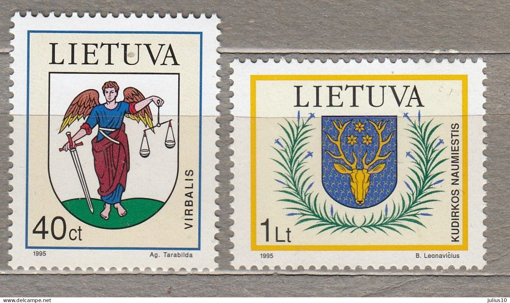 LITHUANIA 1995 Coat Of Arms MNH(**) Mi 591-592 # Lt720 - Stamps