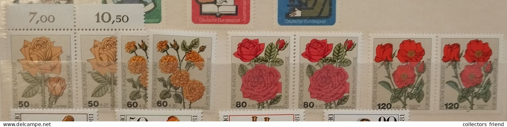 GERMANY BRD - 1982 - Mi. 1150/53 - Flowers Roses Rosen - 8 Stamps (3 Horiz. Pairs) - MNH** - Rozen