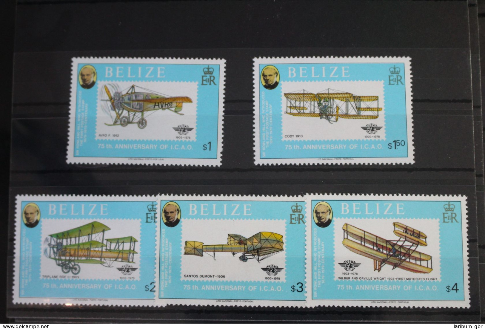 Belize 424A-428A Postfrisch Luftfahrt #FS269 - Belice (1973-...)