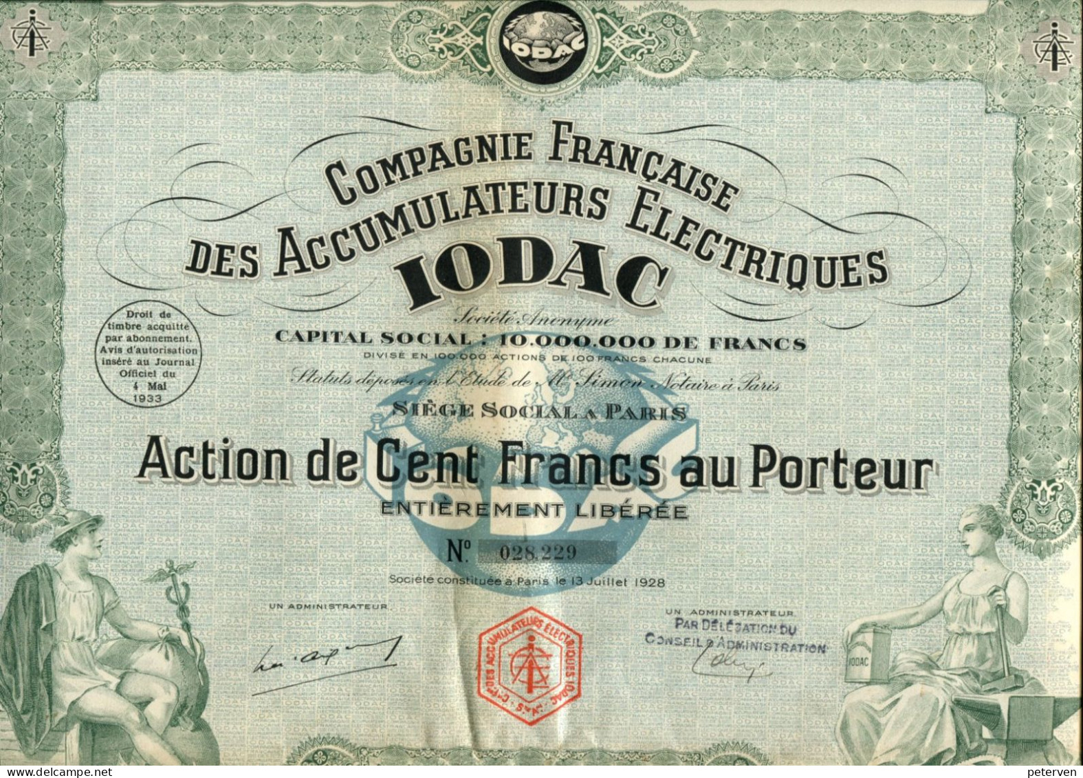 IODAC - Compagnie Francaise Des ACCUMULATEURS ÉLECTRIQUES - Elektriciteit En Gas