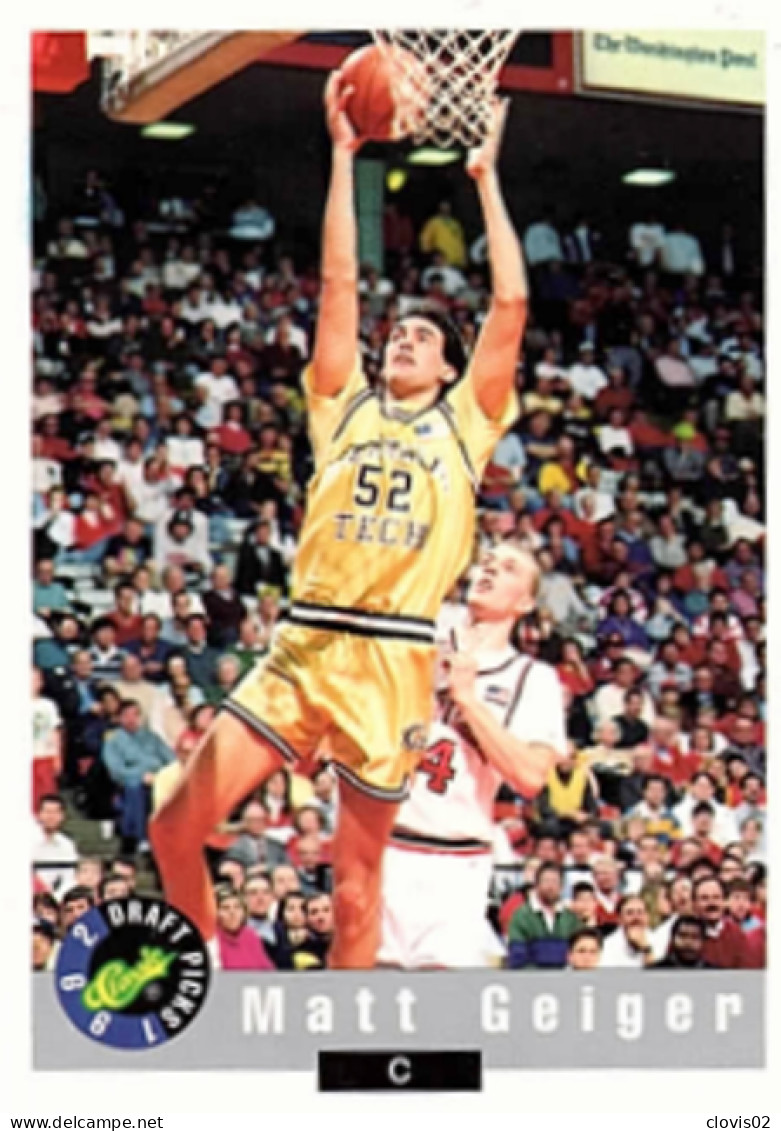 30 Matt Geiger - Miami Heat - Carte NBA 1992 Classic Draft Picks Basketball - Autres & Non Classés