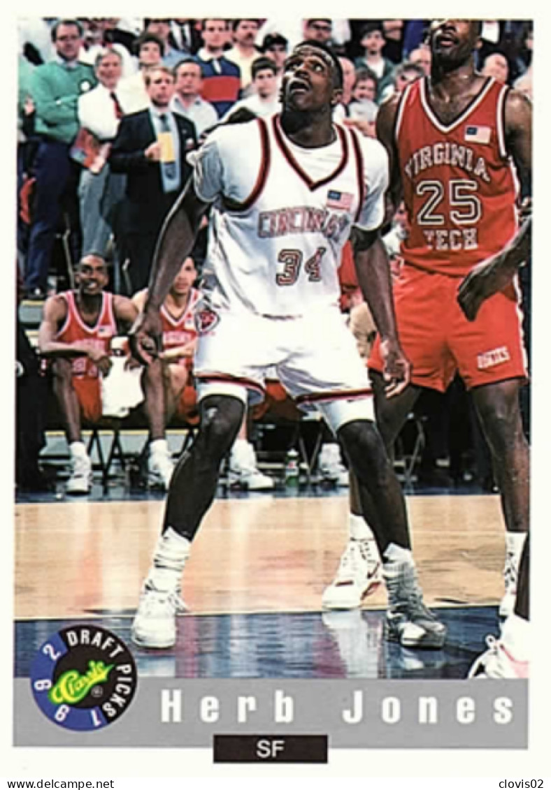 64 Herb Jones - Cincinnati Bearcats - Carte NBA 1992 Classic Draft Picks Basketball - Andere & Zonder Classificatie