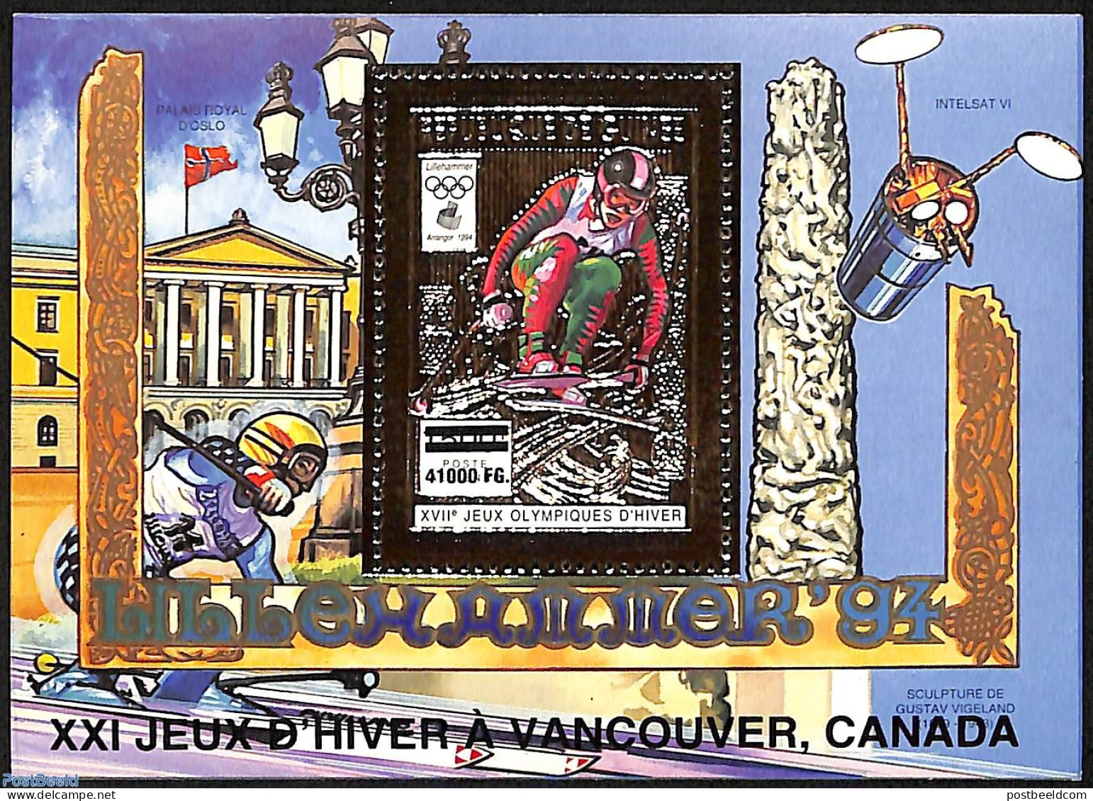 Guinea, Republic 2009 Block Olympic Wintergames Vancouver, Overprint, Mint NH, Sport - Transport - Baseball - Olympic .. - Base-Ball