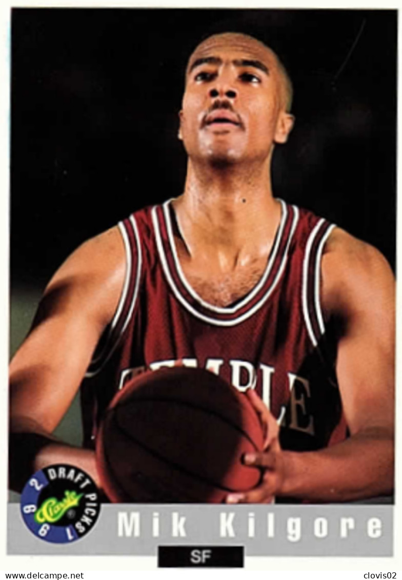 65 Mik Kilgore - Temple Owls - Carte NBA 1992 Classic Draft Picks Basketball - Autres & Non Classés