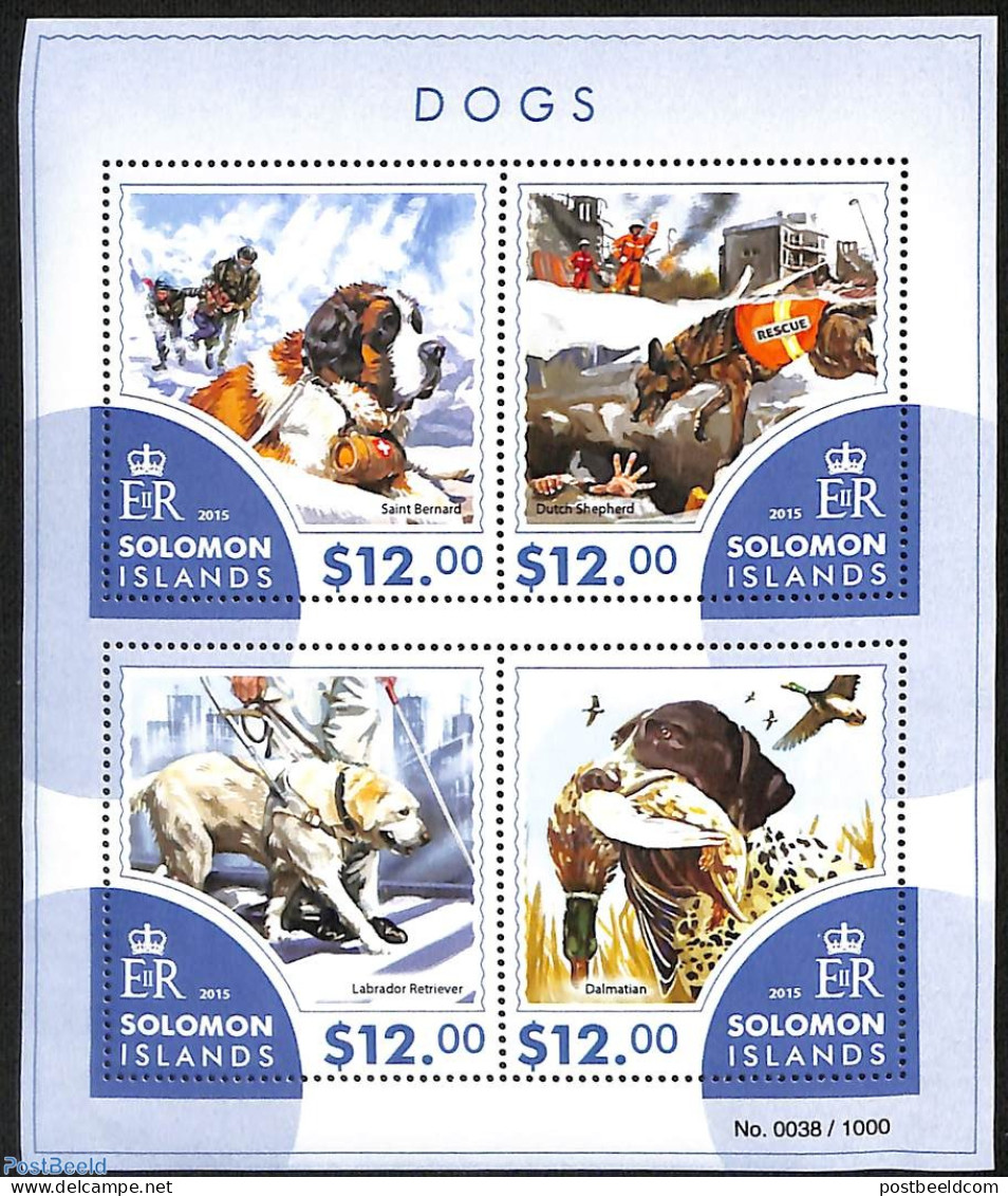 Solomon Islands 2015 Dogs, Mint NH, Nature - Dogs - Solomon Islands (1978-...)