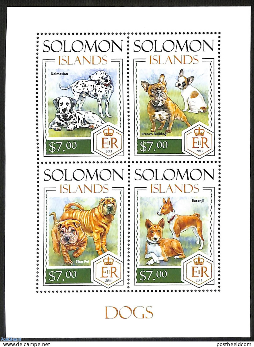 Solomon Islands 2013 Dogs, Mint NH, Nature - Dogs - Solomon Islands (1978-...)