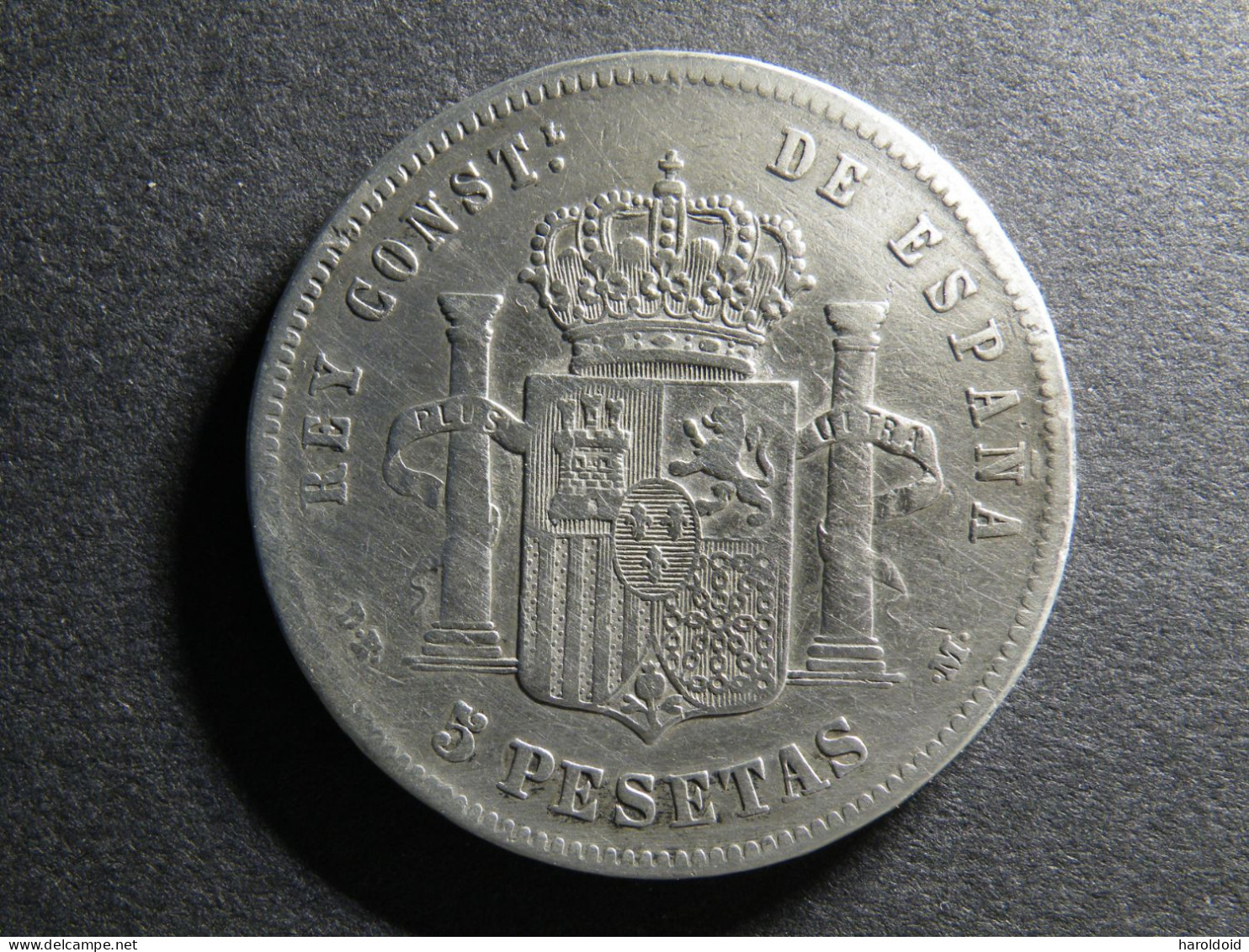 ESPAGNE - 5 PESETAS 1878 - ALFONSO XII - Premières Frappes