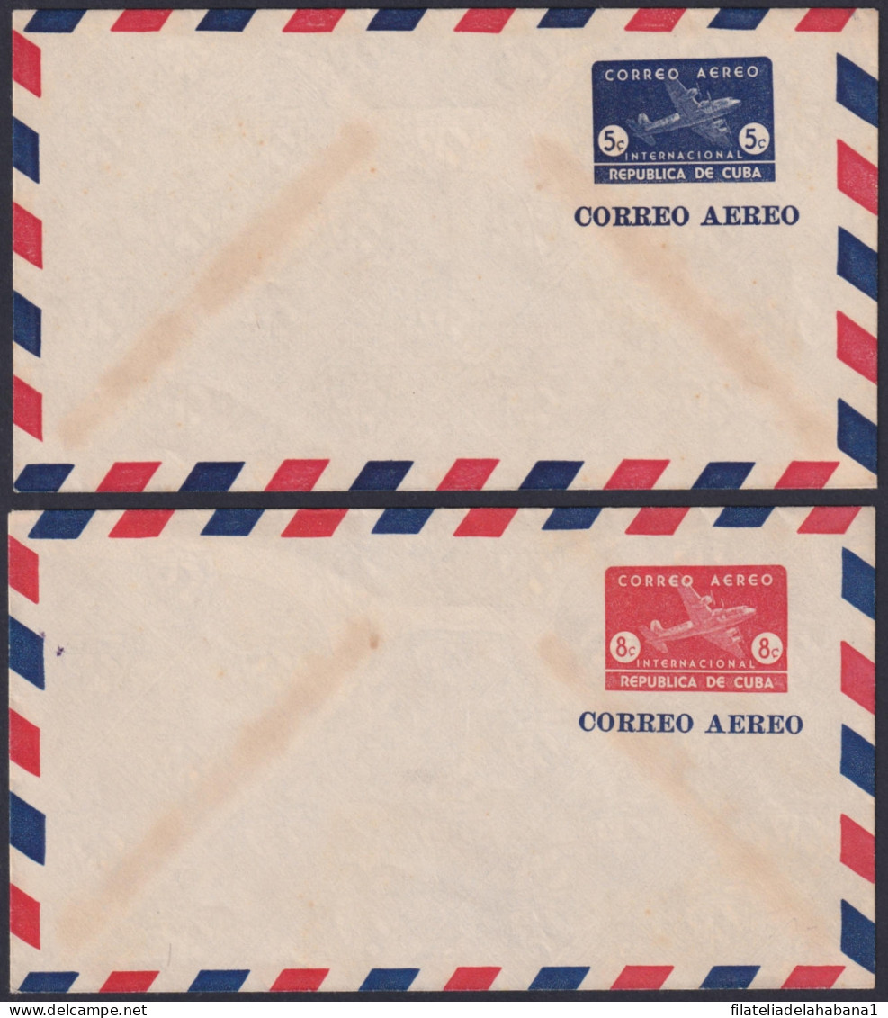 1949-EP-196 CUBA REPUBLICA 1949 5c+8c AIRMAIL AIRPLANE COVER POSTAL STATIONERY UNUSED.  - Other & Unclassified