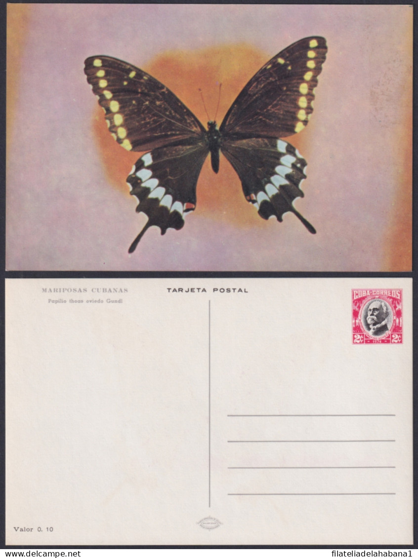 1974-EP-131 CUBA 1974. Ed.112b. POSTAL STATIONERY M. GOMEZ. MARIPOSAS BUTTERFLY UNUSED.  - Other & Unclassified