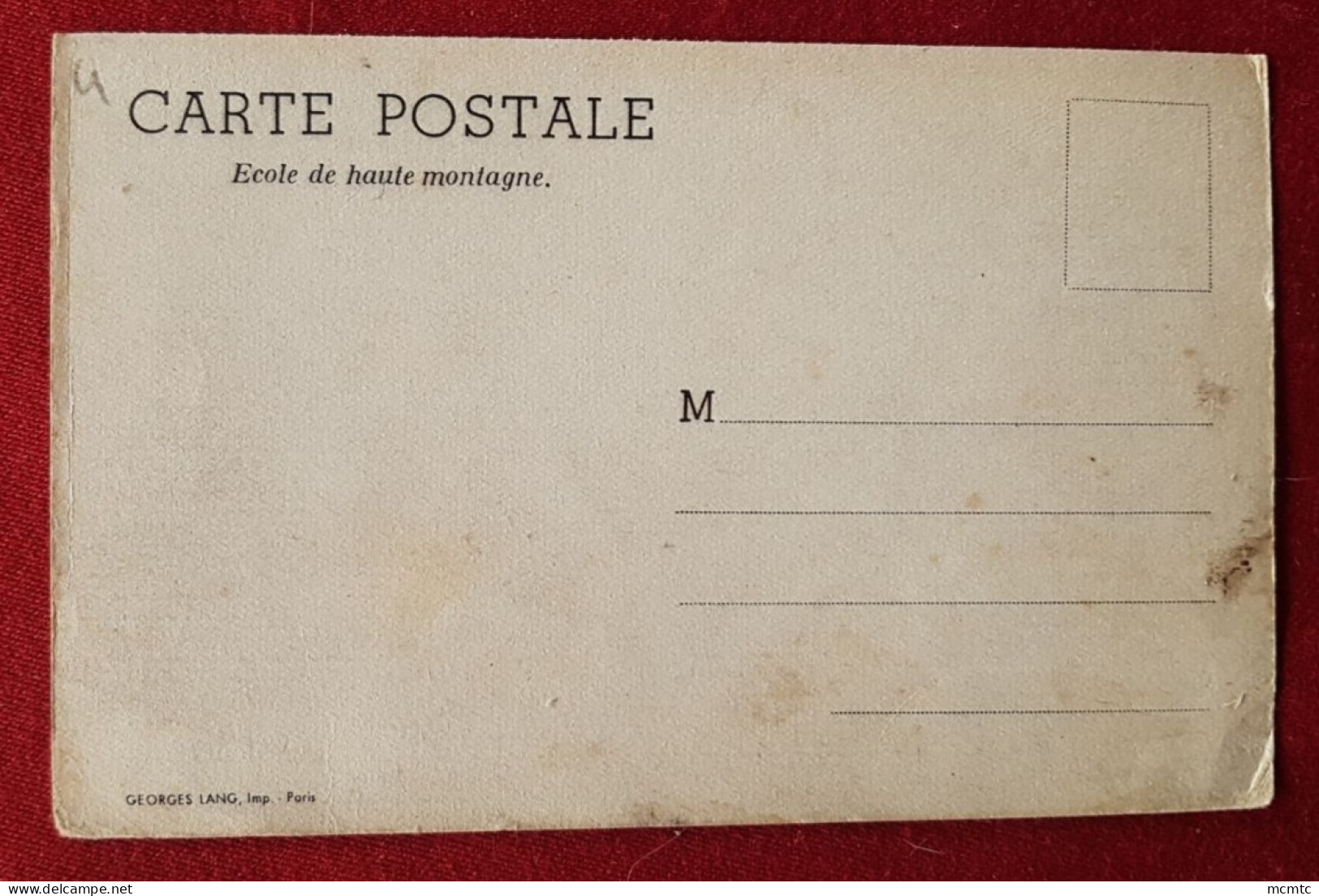 Carte - Ecole De Haute Montagne - Other & Unclassified