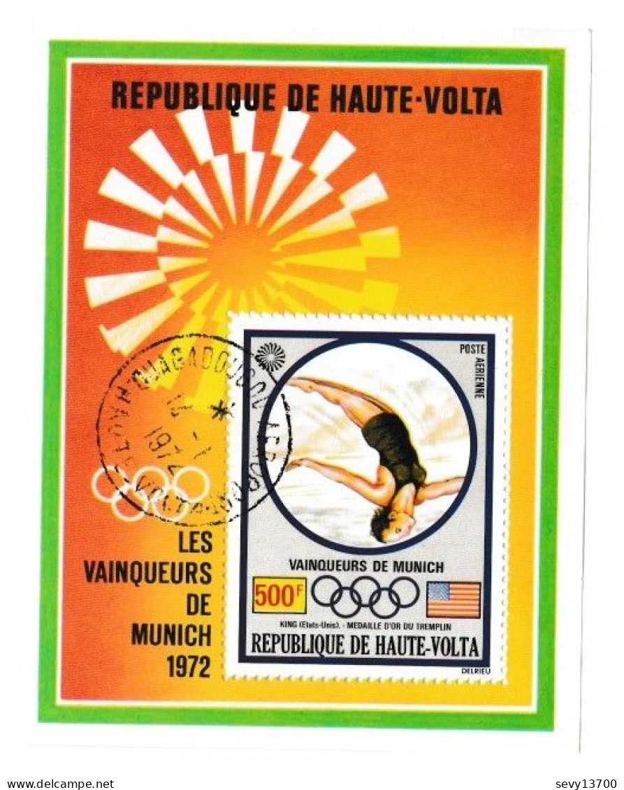 Haute Volta Lot De 15 Timbres Et 3 Blocs Vainqueurs De Munich 1972 - Alto Volta (1958-1984)