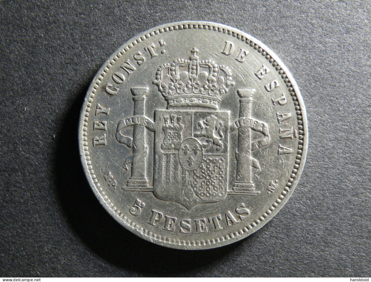 ESPAGNE - 5 PESETAS 1888 - ALFONSO XIII - Premières Frappes