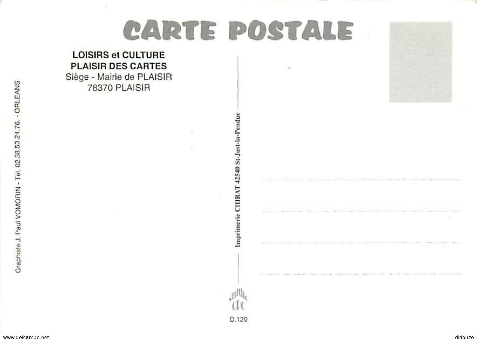 78 - Plaisir - Loisirs Et Culture Plaisir Des Cartes - CPM - Carte Neuve - Voir Scans Recto-Verso - Plaisir