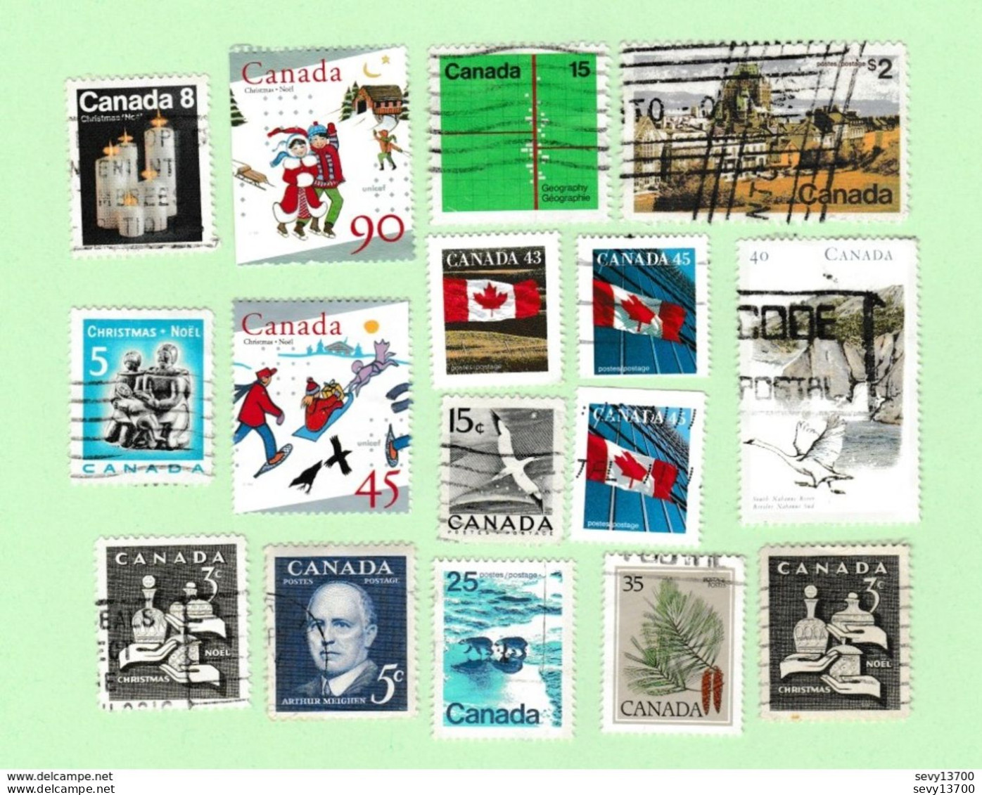 Canada Lot De 76 Timbres - Collections