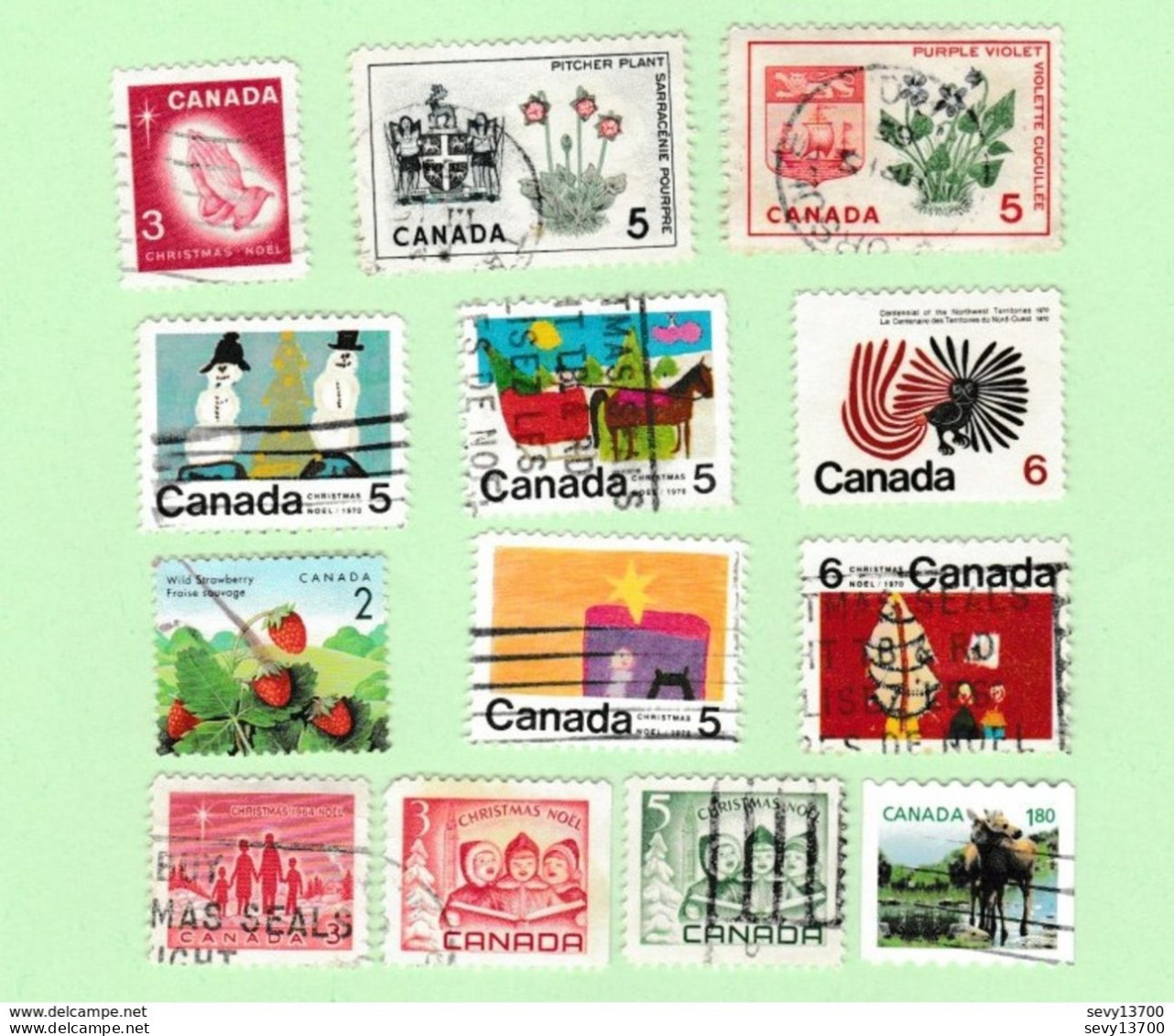 Canada Lot De 76 Timbres - Verzamelingen