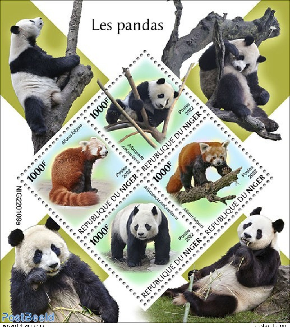 Niger 2022 Pandas, Mint NH, Nature - Pandas - Niger (1960-...)