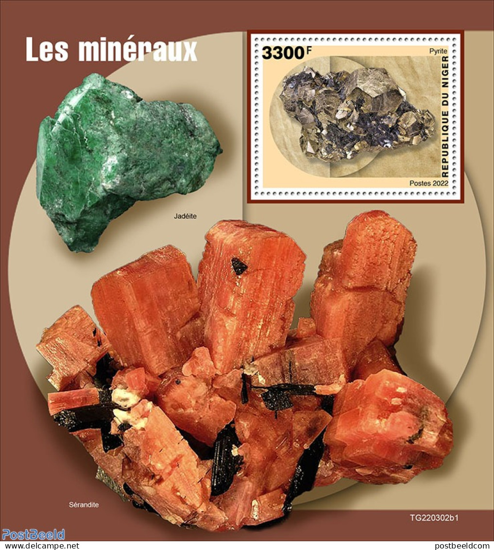 Niger 2022 Minerals, Mint NH, History - Geology - Niger (1960-...)