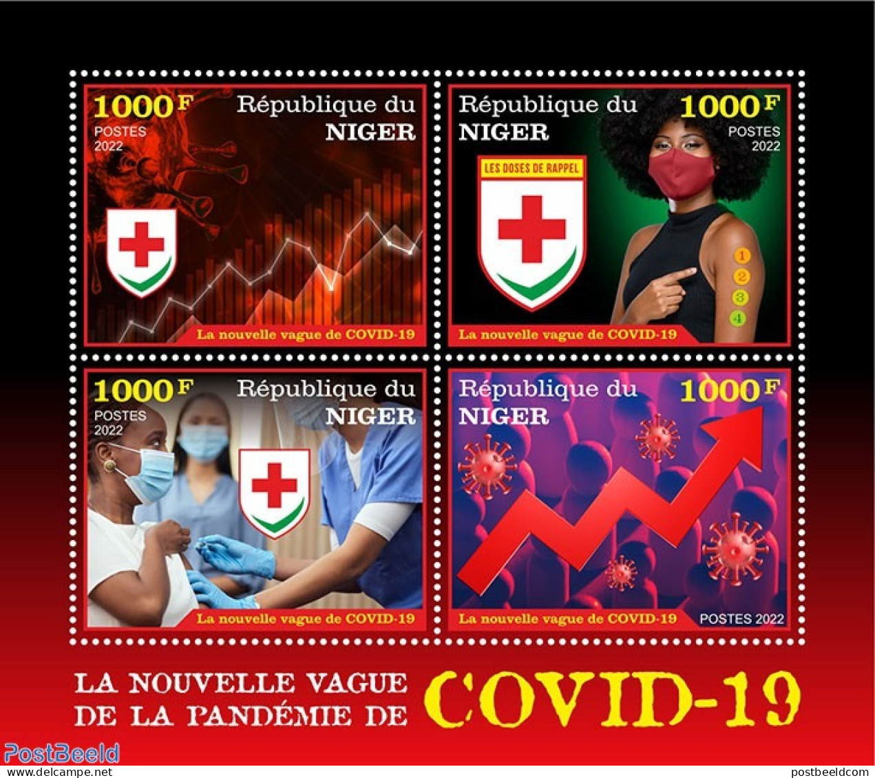 Niger 2022 New Wave Of Covid-19, Mint NH, Health - Corona/Covid19 - Corona/Covid19 - Niger (1960-...)