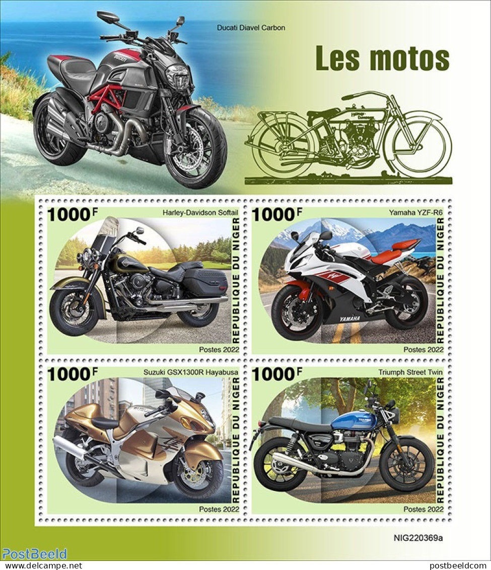Niger 2022 Motorcycles, Mint NH, Transport - Motorcycles - Motorbikes