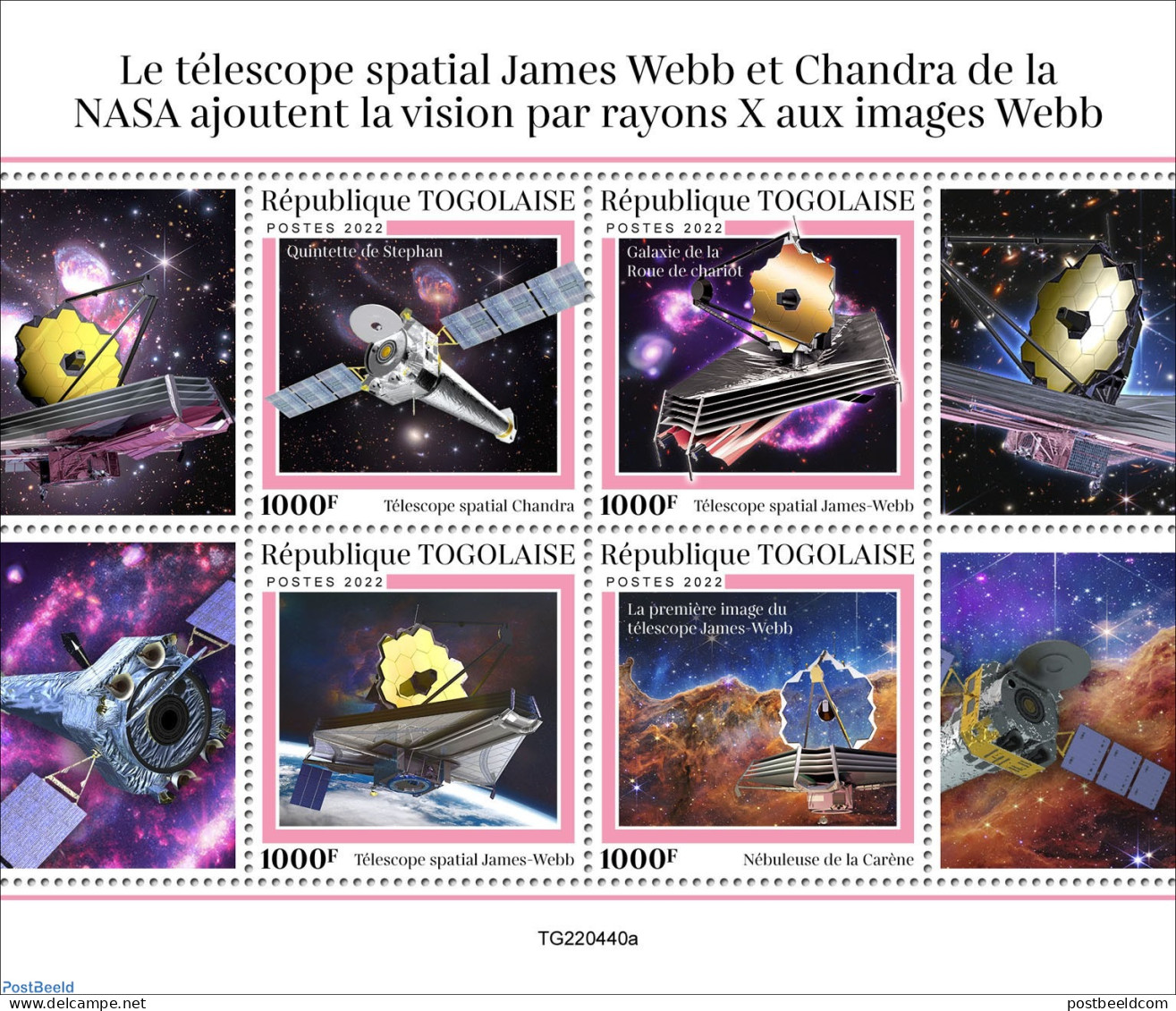 Togo 2022 James Webb And Chandra Space Telescope, Mint NH, Science - Transport - Telecommunication - Space Exploration - Telecom